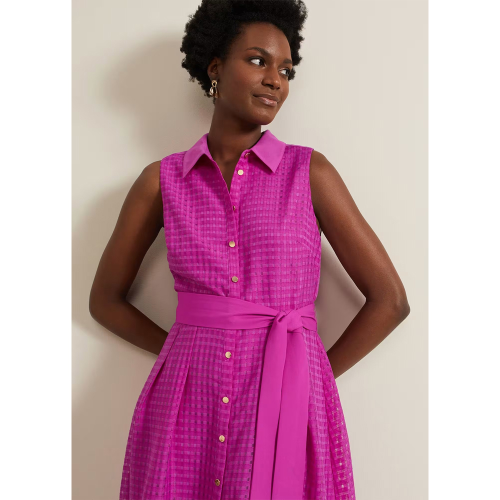 【Phase Eight】UK発！ Carey Sleeveless チェック Midi Dress Phase Eight Carey Sleeveless Check Midi Dress | Jarrolds